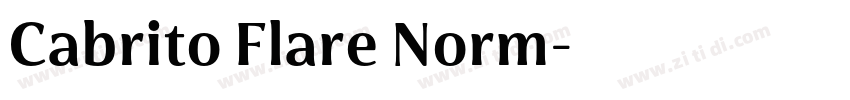 Cabrito Flare Norm字体转换